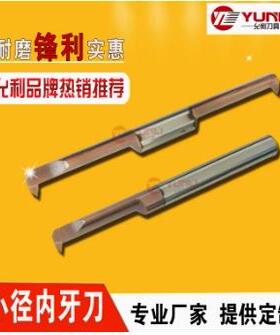 允利整体钨钢小孔径内螺纹镗孔刀小径挑丝刀内螺纹刀杆小孔内牙刀