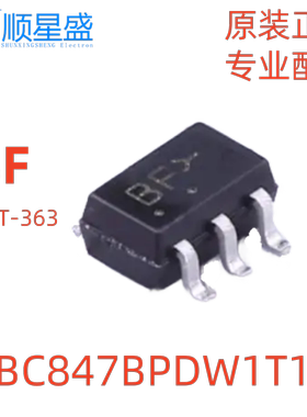20个原装 BC847BPDW1T1G 丝印BF 45V100mA NPN+PNP SOT-363三极管
