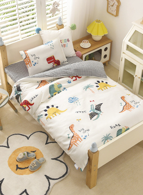 幼儿园纯棉被套单件宝宝120x150婴儿春秋卡通被罩可定做四季通用