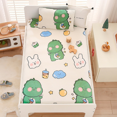 A类牛奶绒床笠床垫保护套