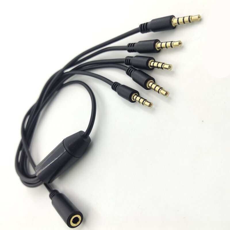 DRACO适用于声卡多手机直播分线器一分五安卓IPhone手机全民K歌线