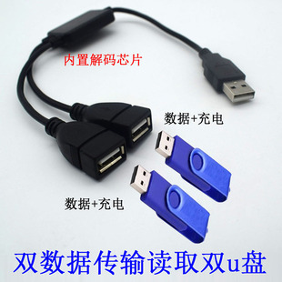 USB一分二多口转换器扩展器充电鼠标键盘U盘转接头华为MateBook14电脑13笔记本 DRACO
