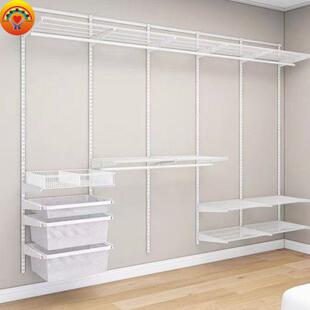 铁艺衣柜金属框架衣帽挂墙架子金属衣柜五金配件简易组装家用卧室