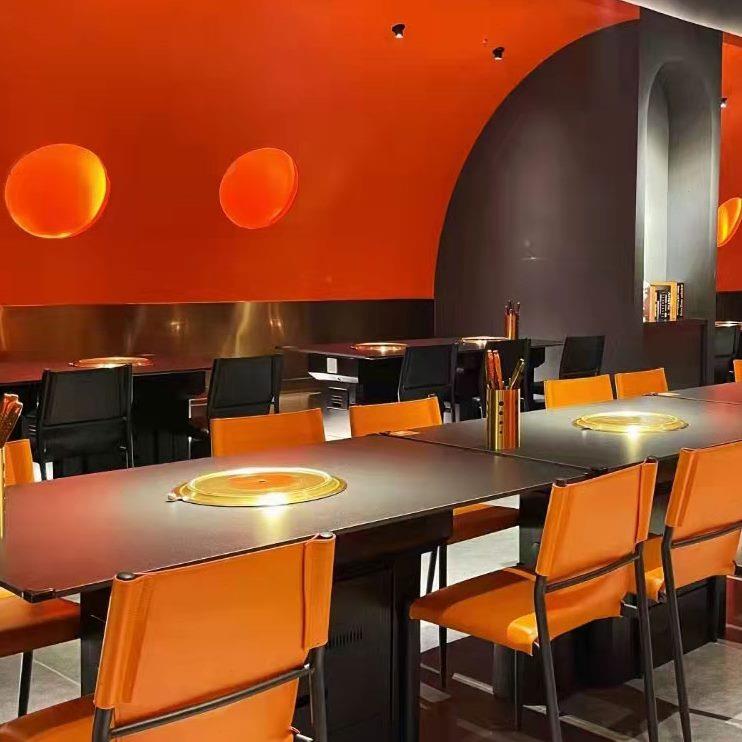 箱方形箱箱下烧烤炉烟桌桌腿数控店烧烤火锅桌架排桌烤肉韩式式