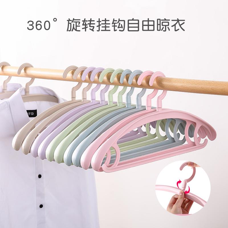 衣架家用挂衣10个无痕防滑防肩角加厚挂衣服架晾衣撑子晒衣架子