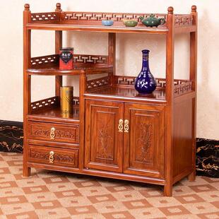 茶水柜实木小型酒柜碗柜置物架客厅茶柜餐边柜收纳柜家用厨房边柜