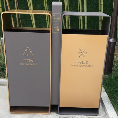 户外不锈钢垃圾桶景区公园分类环卫箱定制商场酒店垃圾箱商用大号
