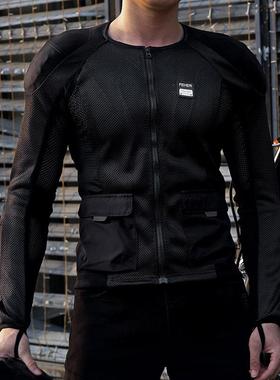 FEHER摩托车骑行护甲衣防摔护具春夏季透气修身网眼通风防护服男