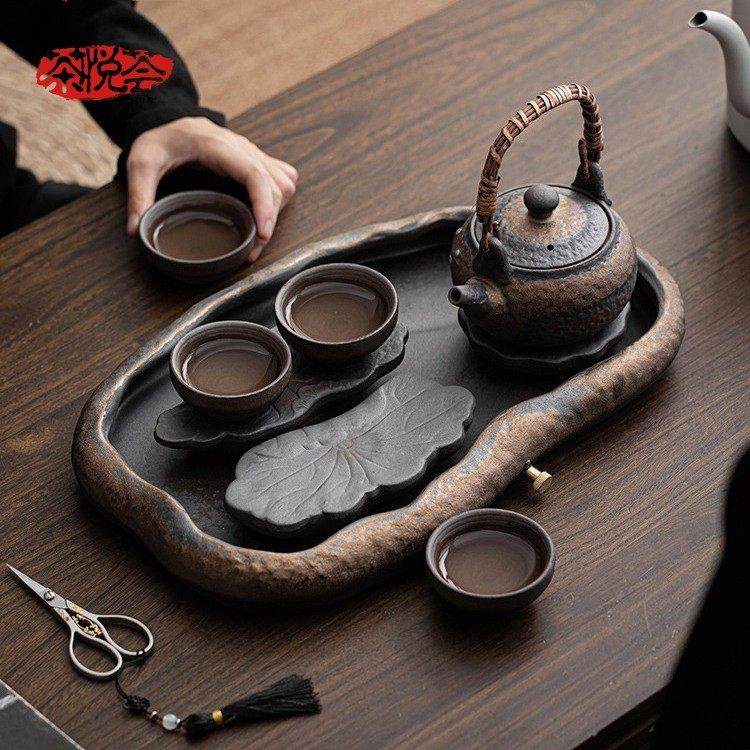 茶悦荟复古功夫茶具套装家用粗陶提梁壶泡茶具茶盘茶壶茶杯礼盒装,餐饮具,整套茶具,淘宝优惠券,粉丝福利购,淘宝优惠卷