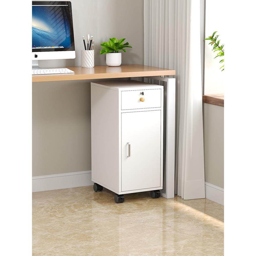 可移动台面地板到天花板主柜带门存储柜桌面电脑主机架带锁打印机