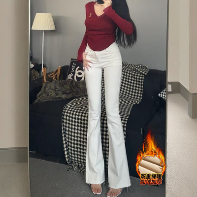 2025新款高腰微喇复古牛仔裤