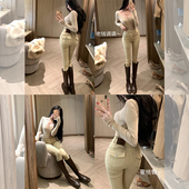 显瘦时髦裤 李李服饰老钱感小脚牛仔裤 高腰修身 新款 女2026夏季