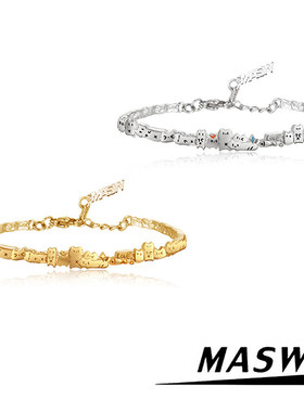 MASW麻秀高级感软萌卡通猫咪手镯