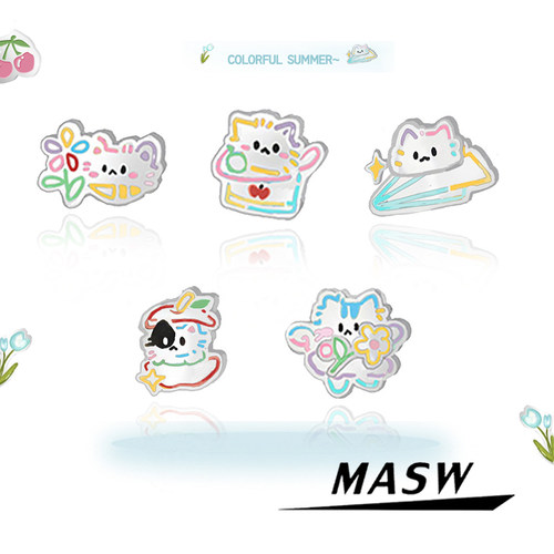 MASW麻秀925银针可爱小清新耳钉