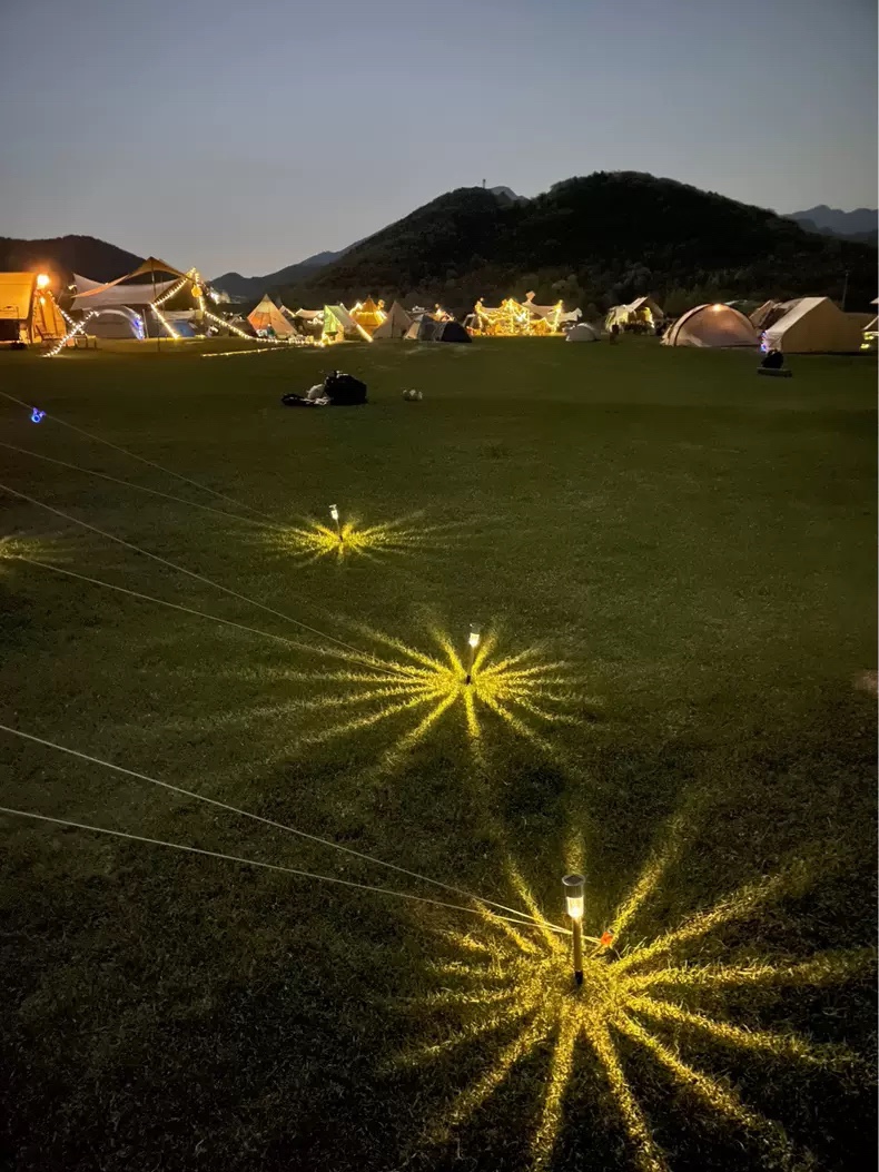 户外露营地钉灯提示灯防绊倒天幕拉绳警示灯太阳能草坪灯装饰灯