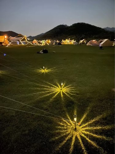 户外露营地钉灯提示灯防绊倒天幕拉绳警示灯太阳能草坪灯装饰灯