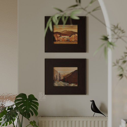 法式客厅装饰画中古风玄关柜挂画