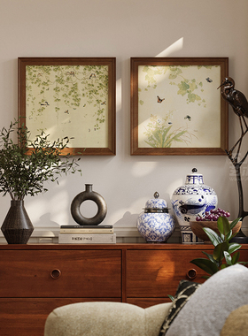 翠鸟和鸣》宋代美学复古客厅餐厅装饰画中古风卧室床头玄关壁挂画