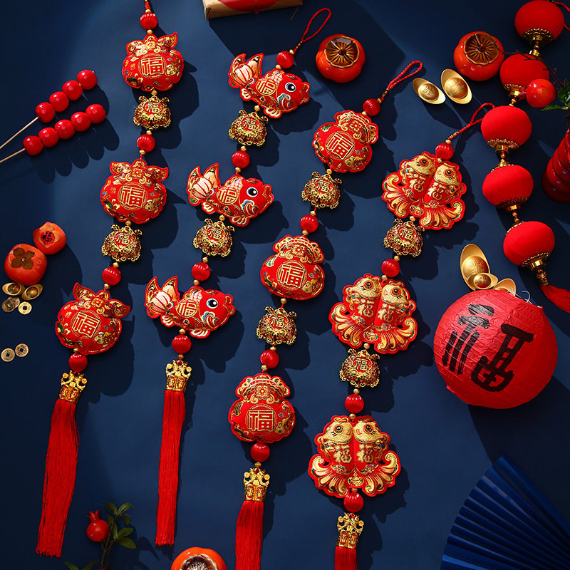 2026马年春节挂件中国结挂饰新年客厅福字装饰品场景布置绒布挂串,节庆用品/礼品,中国结,淘宝优惠券,粉丝福利购,淘宝优惠卷