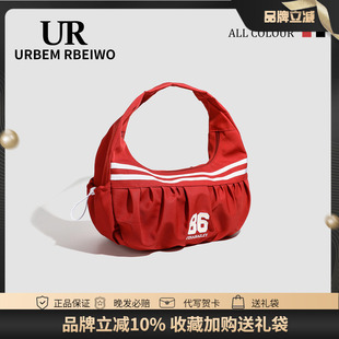 UR包包女夏美式复古休闲运动风托特包大容量云朵腋下包单肩饺子包