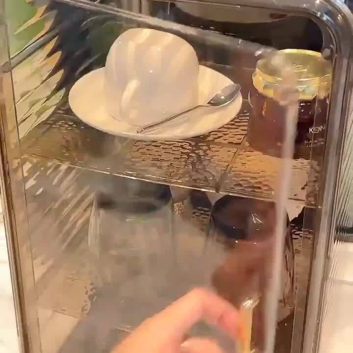 家用茶杯架水透明茶具防