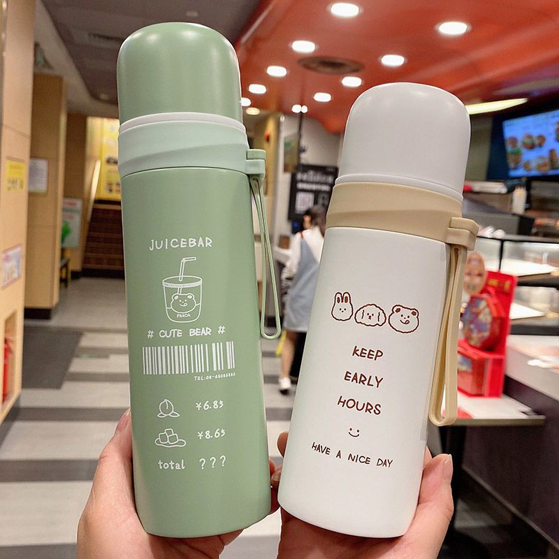 清新保温杯便携可爱儿童