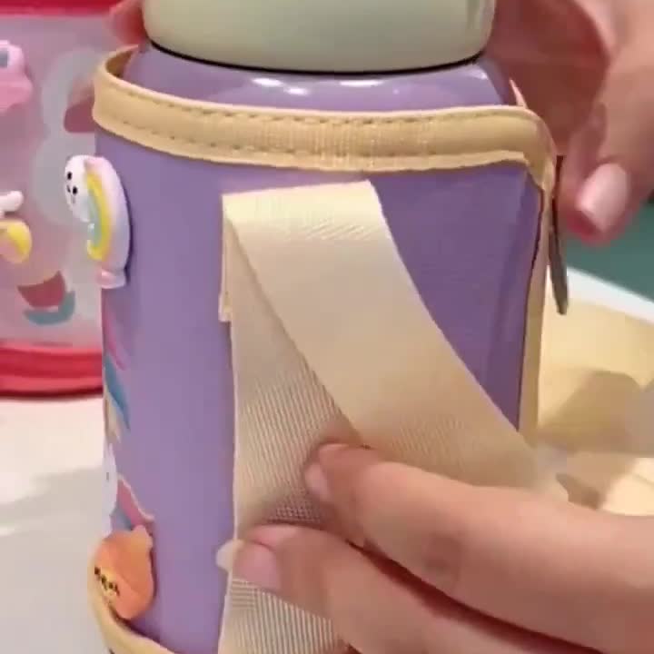 吸管杯便携学生双层不锈