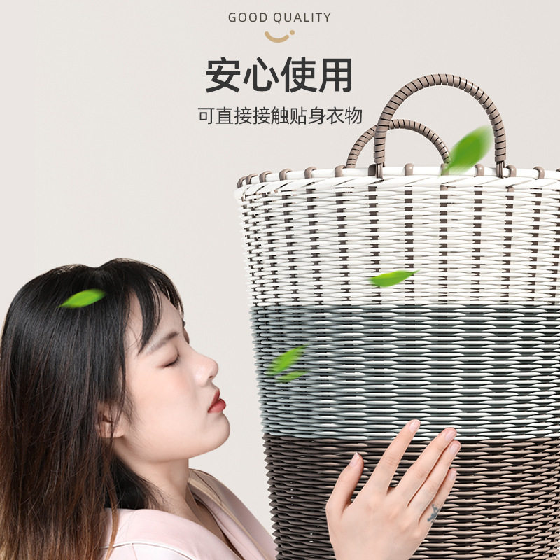 脏衣篮仿藤编简约篓服收