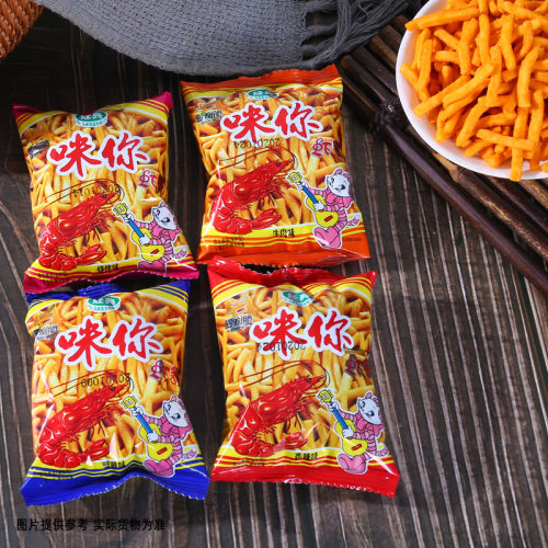 咪你虾条5斤装多口味散装速食