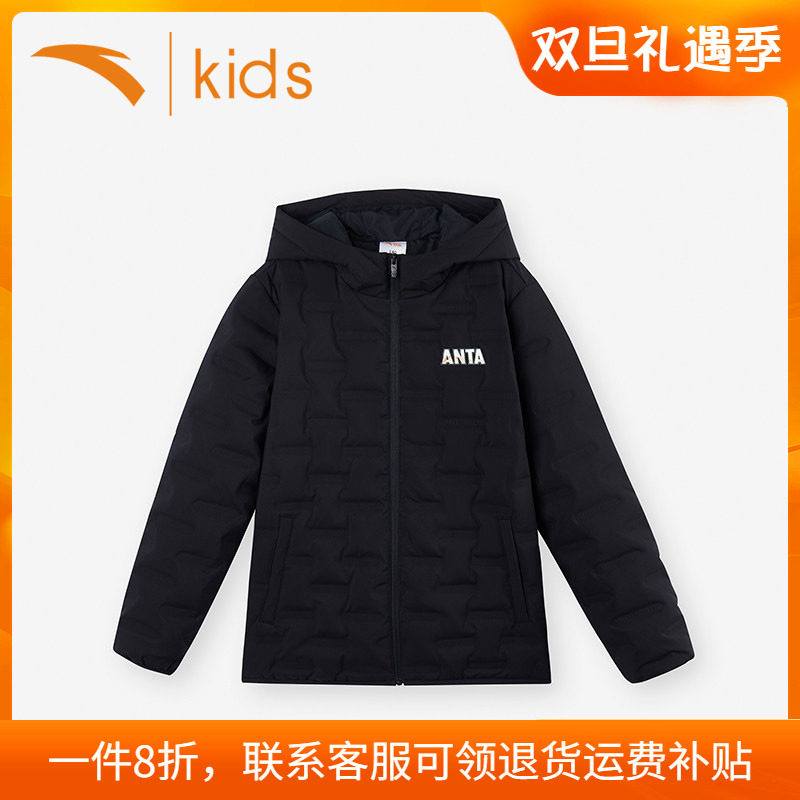安踏冬季保暖外套轻薄儿童羽绒服