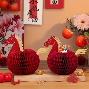 Table Decoration New Year Horse Ornament Chinese New Year Fo