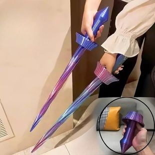 3D Printed Gravity Telescopic Sword Figurines Gravity Sword