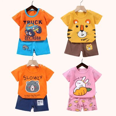 2PCS mother Kids Clothes Children's Sets Boys Girl T-shirt S