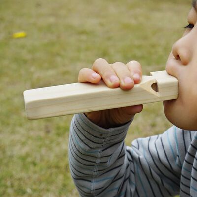 Wooden Train Whistle Kids Toys Musical Instruments Children