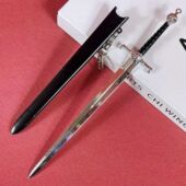 Dragon Damascus Katana Ninja 8.6inch Blade Metal Knife Sword