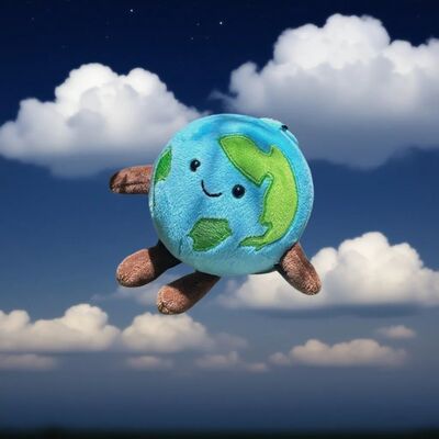 10cm Kawaii Smile Earth Plush Toys Soft Stuffed Cartoon Eart