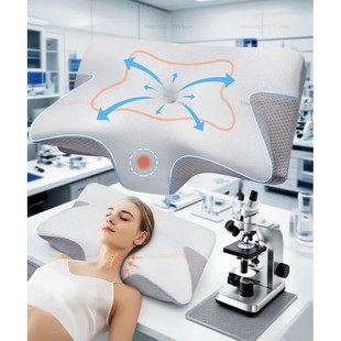 1pc Memory Foam Cervical Pillow, 2 in 1 Ergonomic Contour Or