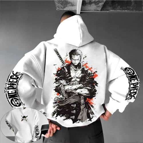 ONE PIECE Men's Hoodie Sweater Roronoa Zoro Japanese Anime S
