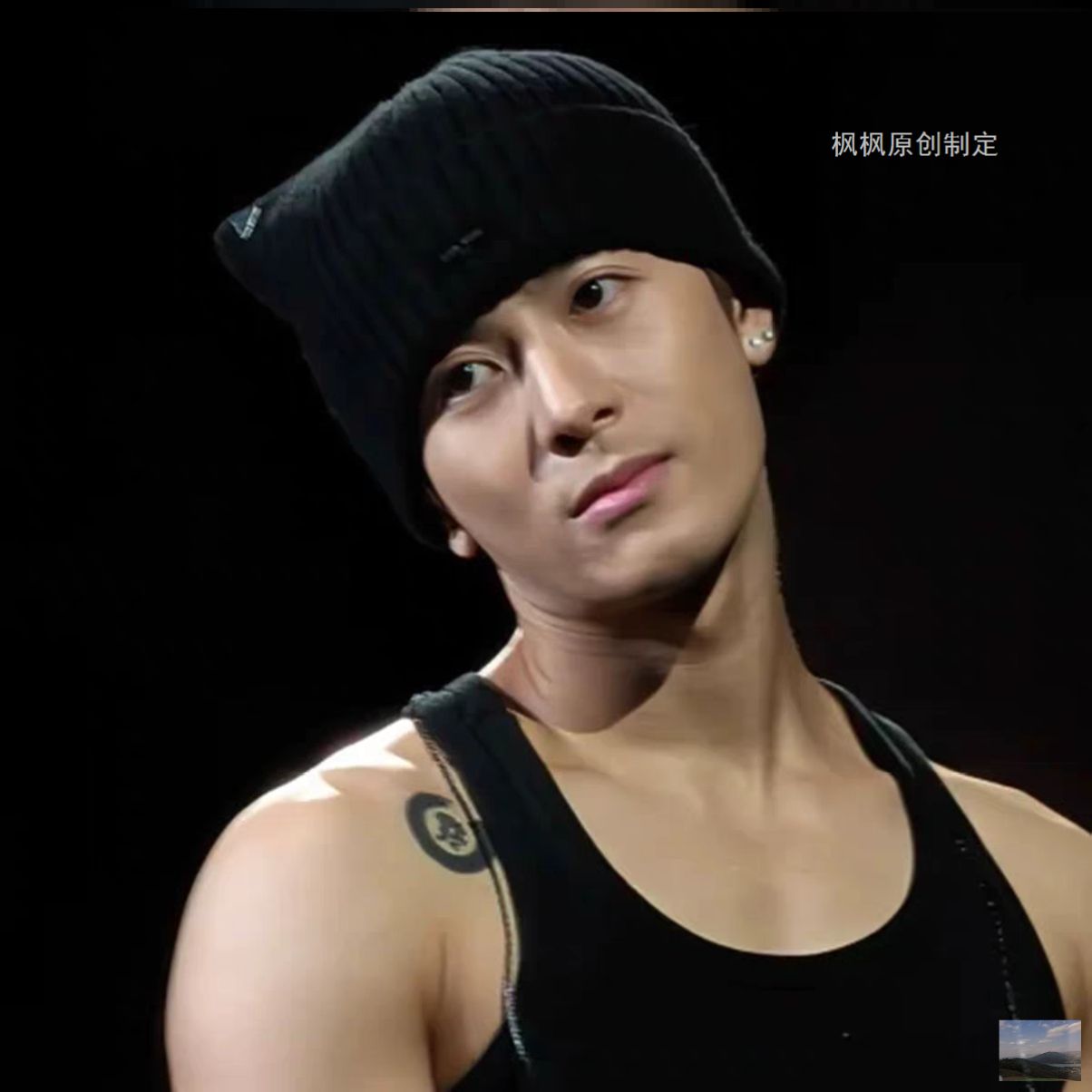 王嘉尔同款帽子猫耳朵针织帽子加厚百搭保暖羊毛混纺毛线帽冷帽女