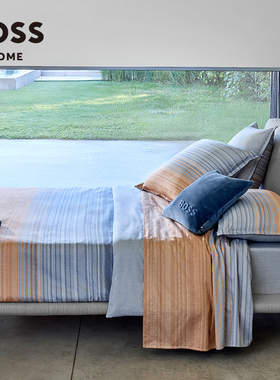 BOSS2025进口新品全棉贡缎光影条纹轻奢四件套CONTRE-JOUR熵光