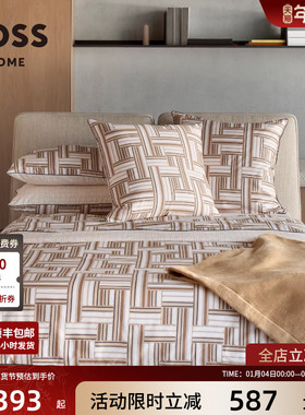 BOSS2025进口新品全棉贡缎空间几何轻奢高级感四件套DÉDALE迷津