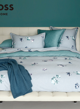 BOSS进口秋冬全棉贡缎优雅花卉轻奢高级感纯棉四件套WILD PEONIES