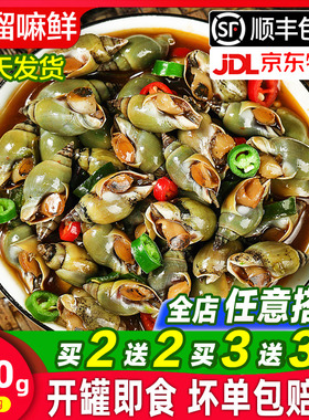 青岛麻辣翡翠螺海螺丝300g麻辣钉螺醉香螺鲍螺麻辣小海鲜即食罐装