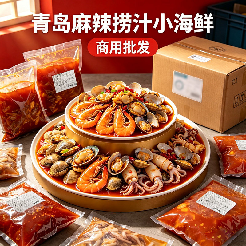 【大包装】港东海田青岛麻辣捞汁小海鲜醉蟹钳生腌即食商用批发