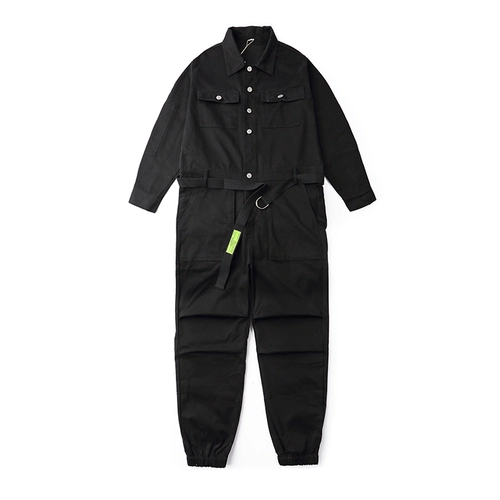 Джинсовый ремень в стиле хип-хоп, комбинезон, штаны, длинный комплект подходит для мужчин и женщин, по фигуре, свободный крой