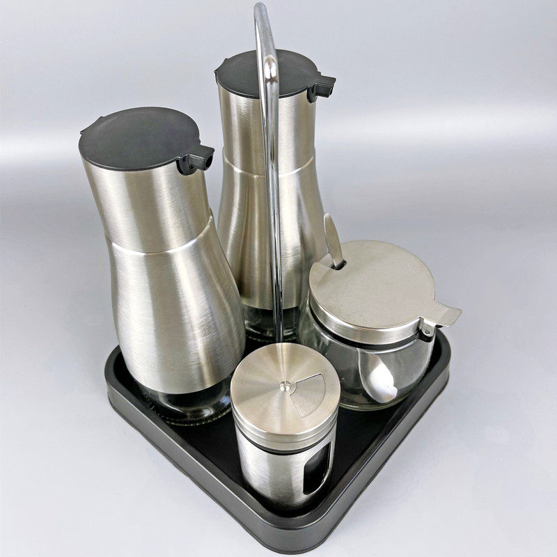 玻璃调味瓶罐酱油瓶醋壶辣椒餐饮调料套装商用调料盒餐厅组合油罐