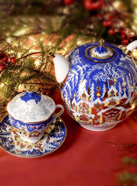俄皇LOMONOSOV冬天故事高定系列Winters Tale咖啡杯碟下午茶茶具