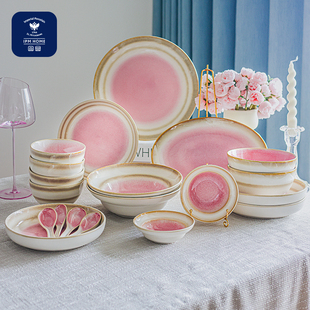 俄皇LOMONOSOV余晖四人食20件套IPM HOME餐具碗碟套装乔迁礼物