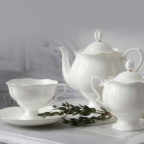 LOMONOSOV俄皇瓷器轻奢金边茶具