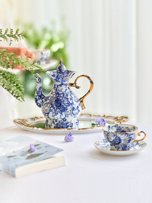 俄皇LOMONOSOV凤歌系列咖啡杯碟家用欧式精致下午茶茶具餐具套装